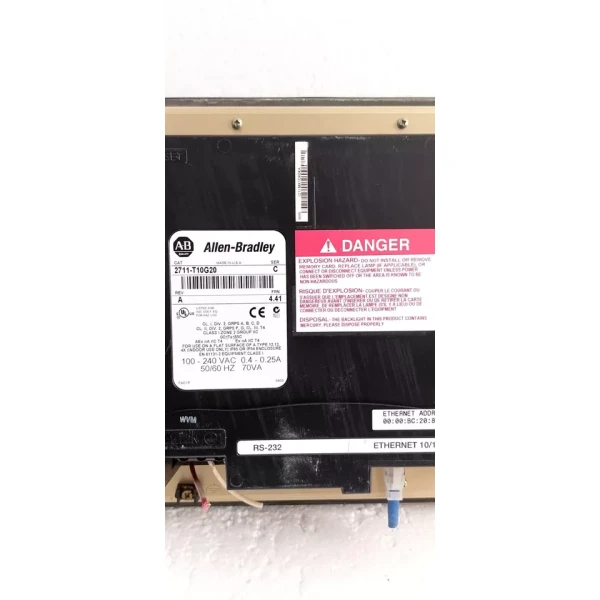 Allen Bradley 2711-t10G20 Operator Interface Panel