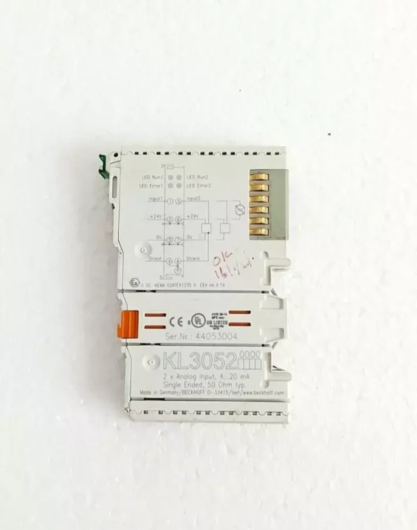 Beckhoff Kl3052 Analog Input Terminal Module